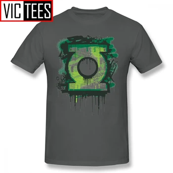 Mens Green Lantern T Shirt Green Lantern Graffiti Simbol T-Shirt Drăguț Tricou Grafic De Sex Masculin Supradimensionat Din Bumbac Tricou