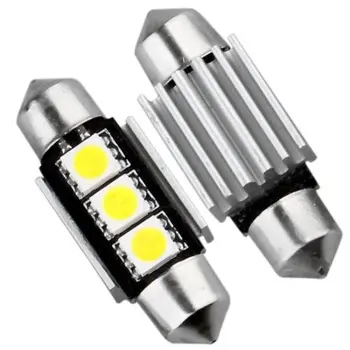 TOYL 10* 36MM FIOLĂ LAMPE 3 LED 5050 SMD BLANC VOITURE DOM CANBUS