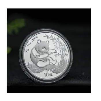 1994 An Panda Argint Placat Cu Monede De 1 Oz De 10 De Yuani Argint Placat Cu Monedă Cu Cutie De Cadou Cadou