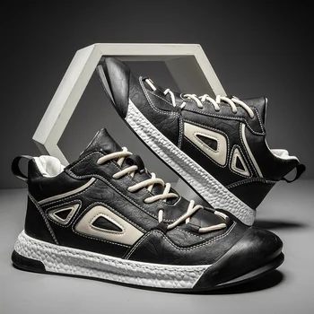 Nou pantofi sport bărbați din piele confortabil cu talpi groase sport barbati pantofi de designer pentru bărbați pantofi de funcționare valul de tineret plasă shoes7-10