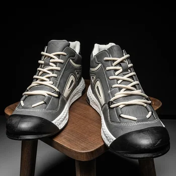 Nou pantofi sport bărbați din piele confortabil cu talpi groase sport barbati pantofi de designer pentru bărbați pantofi de funcționare valul de tineret plasă shoes7-10