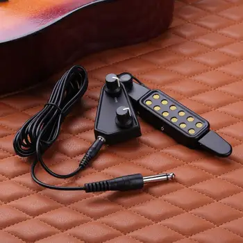 12 Gaura Clip-on Sunet de Preluare cablul de la Microfon Amplificator Difuzor pentru Chitara Acustica Ridica Traductor Amplificator Accesorii