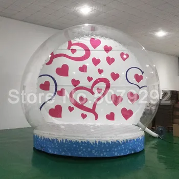 Craciun Gonflabil Globuri de Zăpadă Minge pentru Evenimente, Gonflabile Arată Zăpadă Minge pentru Afișare Magazin, 4m Globuri de Zăpadă Pentru Publicitate