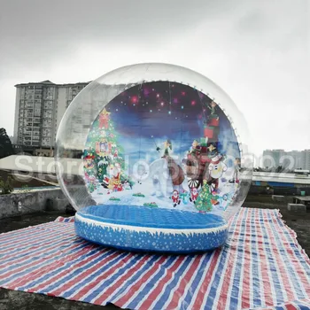 Craciun Gonflabil Globuri de Zăpadă Minge pentru Evenimente, Gonflabile Arată Zăpadă Minge pentru Afișare Magazin, 4m Globuri de Zăpadă Pentru Publicitate