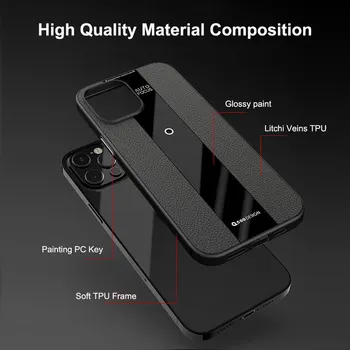 De lux din Fibra de Carbon Silicon Telefon Caz Pentru iPhone 12 Pro Max Ultra-subțire anti-alunecare Protectie Fundas pentru iPhone 12 Mini-Capa
