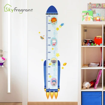 Creative rachete autocolante de perete înălțime autocolant camera pentru copii decor decor dormitor pentru copii desene animate autoadezive pentru decor acasă