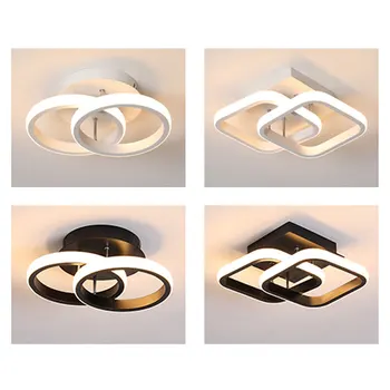 Simplu Acasă LED Candelabru, Candelabru Modern de Iluminat Pentru Living, Dormitor, Sufragerie, Bucatarie Fixare Alb Negru Culoar Lampa