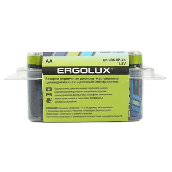 Ergolux baterii alcaline AA, LR6-24BOX (LR6 BP-24), 1.5 V, set de 24 Buc. 3781551
