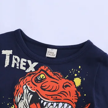 Moda Boys T-shirt Desene animate Dinozaur T-shirt Copii Topuri Tricouri Copii Tricouri Bumbac Maneca Scurta Copii Topuri Tricouri