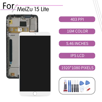 Original Pentru Meizu 15 Lite LCD Touch Ecran Digitizor de Asamblare Pentru Meizu 15 Lite Display cu Rama de Înlocuire M817 M871H M871M