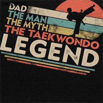 Moda Vintage Tata Omul Mitul Taekwondo Legenda T Camasa Barbati cu Mâneci Scurte de Bumbac T-shirt Tae Kwon Do Tee de Agrement de Sus
