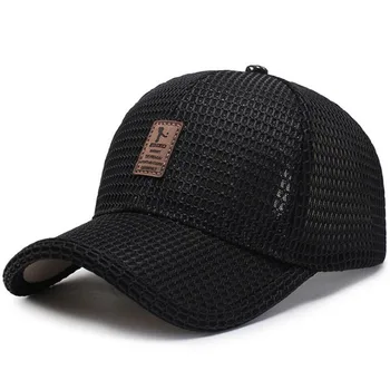 1bucată Full mesh Șapcă de Baseball pentru Bărbați Reglabil Capac liber Casual pălării Solid de Culoare Moda Snapback Vara Toamna pălărie