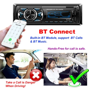 Bluetooth Auto Radio Auto Radio Stereo FM wireless BT player Dual USB de Încărcare Rapidă Mașină de MP3 Player Multimedia