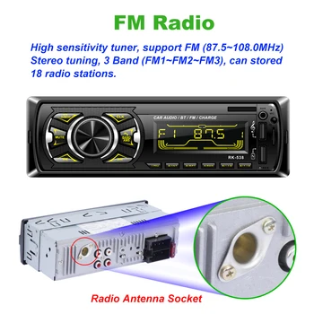 Bluetooth Auto Radio Auto Radio Stereo FM wireless BT player Dual USB de Încărcare Rapidă Mașină de MP3 Player Multimedia