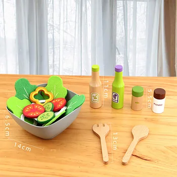 Simulare Set de Bucatarie pentru Fete Ziua de nastere Cadouri pentru Copii din Lemn Tăiat Casă de Distracție Jucării Jucării pentru Copii Fete Joc Alimente Mini-Articole