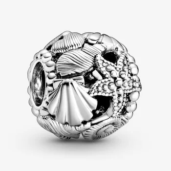 2020 Nou 925 Sterline De Argint Șirag De Mărgele Tubulare Coajă Și Steaua De Mare Margele Se Potrivesc Pandora Femei Bratara & Colier Bijuterii Diy
