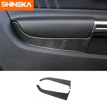SHINEKA Interior Semifabricate Pentru Ford Mustang Fibra de Carbon, Masina de Panou de Ușă Decor Acoperi Autocolante Pentru Ford Mustang+ Styling