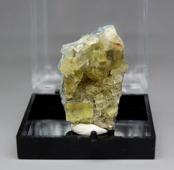 Noi minerale！ Naturale Rare galben fluorit specimene minerale Pietre și cristale de Vindecare de cristal dimensiune caseta 5.2 cm