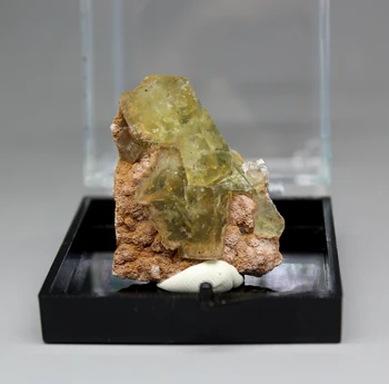 Noi minerale！ Naturale Rare galben fluorit specimene minerale Pietre și cristale de Vindecare de cristal dimensiune caseta 5.2 cm