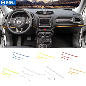 MOPAI ABS 4 Pc-ul Auto de Interior de Control Central mai Departe de Bord Decoratiuni Autocolante Pentru Jeep Renegade-2016 Styling Auto