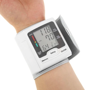 Portabil incheietura Mainii BP Monitor de Presiune sanguina Metru Pulsul Rata de Bataie a Inimii Dispozitiv Mașină de Echipamente Tensiometru BP Tensiometru