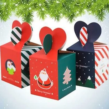 MEIDDING Crăciun Fericit Cutie de Bomboane Sac de Moș Crăciun om de Zăpadă Cutie de Cadou de Hârtie Cutie si Punga de Cadou Recipient Consumabile Navidad Kerst 2020