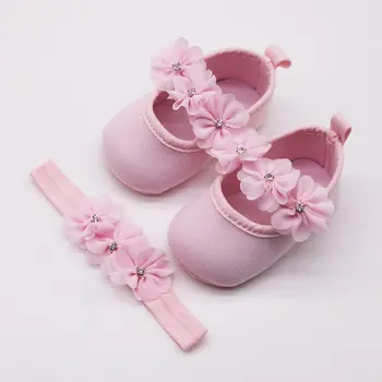 DIHOPE 2020 Moda Primul Copil Walker Pantofi Copii Fete Copii Petrecere Balerina Pantofi pentru Sugari 3D Flori Stras Pantofi Casual