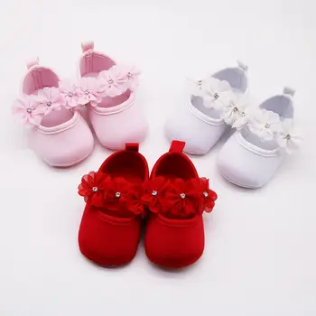 DIHOPE 2020 Moda Primul Copil Walker Pantofi Copii Fete Copii Petrecere Balerina Pantofi pentru Sugari 3D Flori Stras Pantofi Casual