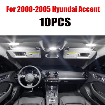 Pentru 2000-2019 Hyundai Accent Alb accesorii auto Canbus fara Eroare LED-uri de iluminare Interioară lampă de Lectură Kit Harta Dom Licență Lampa