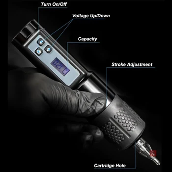 SALUT Original Wireless Baterie de Mașină de Tatuaj Pen 2000mAh Puternic Japonia fără miez Motor Rotativ mitralieră Tatuaj Set Echipament