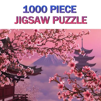 Floare de cires Stil Puzzle 1000 Piese Puzzle Jucarii Educative Acasă Decorare Cadou Grosimea de 1 mm, O Varietate De Stiluri