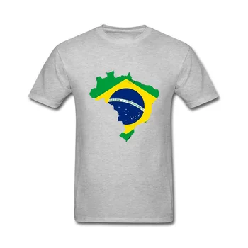 2017 Topuri Unisex Harta Brazilia Bumbac Amuzant tricou barbati