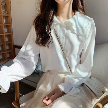 Tricouri Femei Solide Simplu Nou Sosirea Primăverii coreeană Stil Chic Trendy Casual, Bluze Elegante Femei Epocă Streetwear All-meci