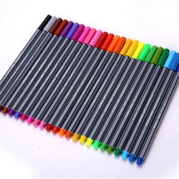24BUC/Set Culoare 0,4 mm Fibre Marker FinelinersMarkers Schiță de Desen, Pictura de Arta Profesionale Simțit Sfat Bine Pen