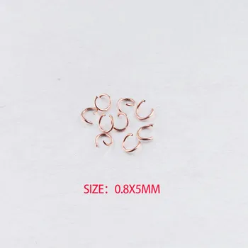 Fnixtar 0.5*3.5 mm 0.6*4mm 0.8*4/5/6mm 1*/6/7mm 1.2*7mm Culoare Rose Gold din Otel Inoxidabil Deschide Sari Inel DIY Găsirea 100buc/lot