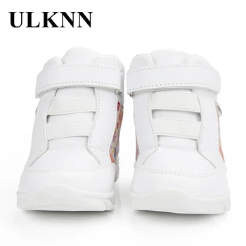 ULKNN Alb Dimensiune de 20-25 de Adidasi Pentru baieti Pantofi Sport Copii Adidasi Fete Marca Model de Flori Monofazate Simplu Moda chaussure