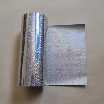 Fierbinte ștanțare folie holografică folie de argint mici, rupte model floare fierbinte apăsați pe suport de hârtie sau plastic filmul de transfer de căldură