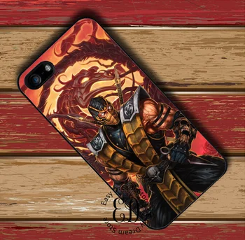 Mortal Kombat X Scorpion caz pentru iphone 11 12 pro X XR XS Max 6 7 8 plus Samsung S10 S20 s8 s9 plus nota 8 9 10