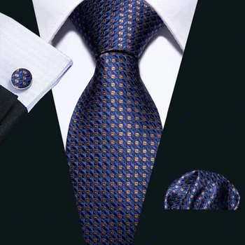 De Înaltă Calitate 16 Culoare Albastru Geometrice Matase Barbati Cravata Barry.Wang 8.5 cm Țesute de Afaceri Cravată Set de Dropshipping Bărbați Cadou FA-5051