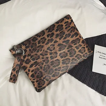 Femeile Curelușă Geantă Supradimensionată Geanta Leopard Print din Piele PU Geanta de Seara Husă cel Mai bun de Vânzare-WT