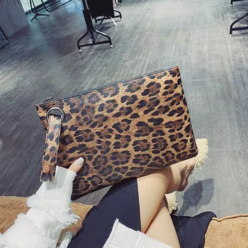Femeile Curelușă Geantă Supradimensionată Geanta Leopard Print din Piele PU Geanta de Seara Husă cel Mai bun de Vânzare-WT