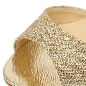 WDHKUN Femei Sandale de Moda Frumoase Sandale cu Toc Argintiu Auriu Toc Subțire Doamnelor Pantofi de Vara Plus Dimensiune 41 42 43