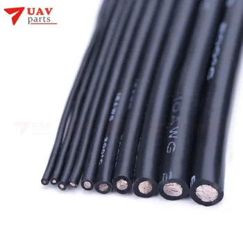 8 10 12 14 16 18 20 22 AWG rosu Silicon negru de Sârmă Ultra Flexiable Linie de Test Cablu de Înaltă Temperatură
