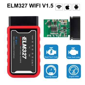 PIC25K80 ELM327 OBD2 V1.5 Scanner Wifi Android IOS Instrument de Diagnosticare Auto Pentru Volkswagen, Nissan, Opel, Mazda, Jeep Lada Vesta Granta