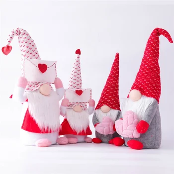 2021 Îndrăgostiților Gnomi De Pluș Decoratiuni Ziua Îndrăgostiților Mr & Mrs Manual Suedez Třmte Umplute Gnomi Papusa De Plus Ornamente