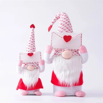 2021 Îndrăgostiților Gnomi De Pluș Decoratiuni Ziua Îndrăgostiților Mr & Mrs Manual Suedez Třmte Umplute Gnomi Papusa De Plus Ornamente