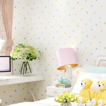 2020 Nouă Puncte Colorate Tapet Camere Copii Autocolante de Perete Dormitor Copil imagini de Fundal Auto-Adeziv pentru Copii, Cameră de Hârtie de Perete ZP112