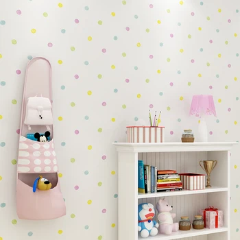 2020 Nouă Puncte Colorate Tapet Camere Copii Autocolante de Perete Dormitor Copil imagini de Fundal Auto-Adeziv pentru Copii, Cameră de Hârtie de Perete ZP112