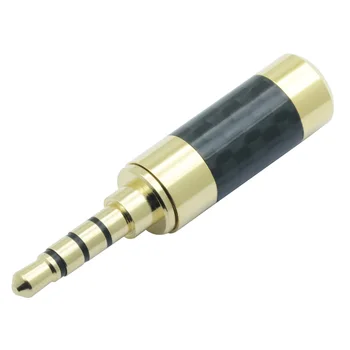 10buc/lot 3.5 mm, 4 Poli, Masculin Plug Fibra de Carbon Shell 4 Pin 3.5 mm Stereo Plug Lipire Sârmă Căști Conector pentru Cablu 6MM