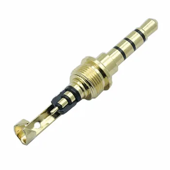 10buc/lot 3.5 mm, 4 Poli, Masculin Plug Fibra de Carbon Shell 4 Pin 3.5 mm Stereo Plug Lipire Sârmă Căști Conector pentru Cablu 6MM